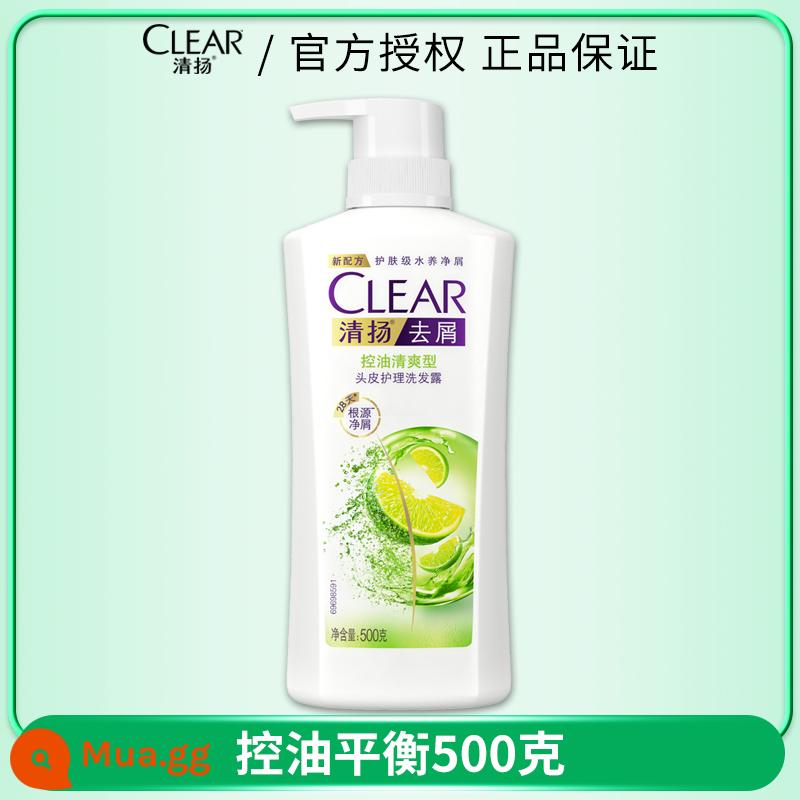 Dầu gội Clear sữa sương cho nam và nữ dầu gội trị gàu kiểm soát dầu cân bằng là lá cờ đầu chính thức của cửa hàng thương hiệu - Cân bằng kiểm soát dầu 500g [❤Unisex cho cả nam và nữ❤—Kiềm dầu và trị gàu]