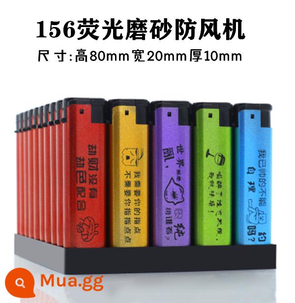 Bật lửa quảng cáo hàng loạt tùy chỉnh thực hiện một lần in mờ chữ chống gió đá mài khách sạn tùy chỉnh logo tùy chỉnh in - 156 huỳnh quang chống gió