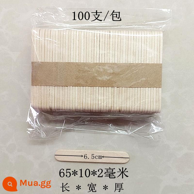 Hot-bán cấp thực phẩm ice cream stick popsicle stick popsicle stick thanh gỗ mô hình que kem thủ công thanh 100 miễn phí vận chuyển - 65*10*2mm 100 miếng