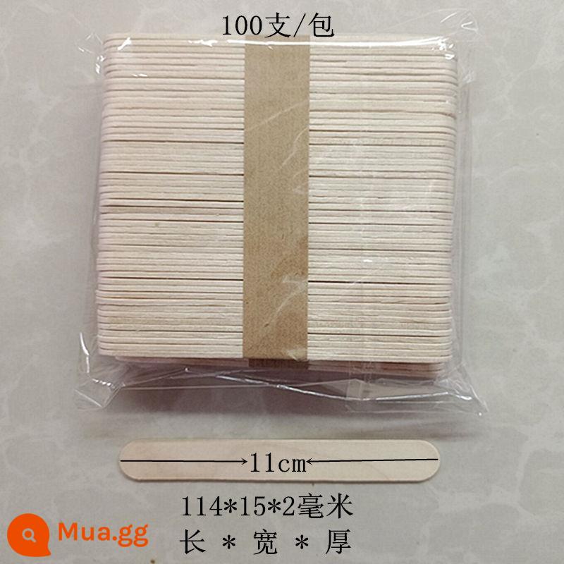 Hot-bán cấp thực phẩm ice cream stick popsicle stick popsicle stick thanh gỗ mô hình que kem thủ công thanh 100 miễn phí vận chuyển - 114*15*2mm 100 miếng