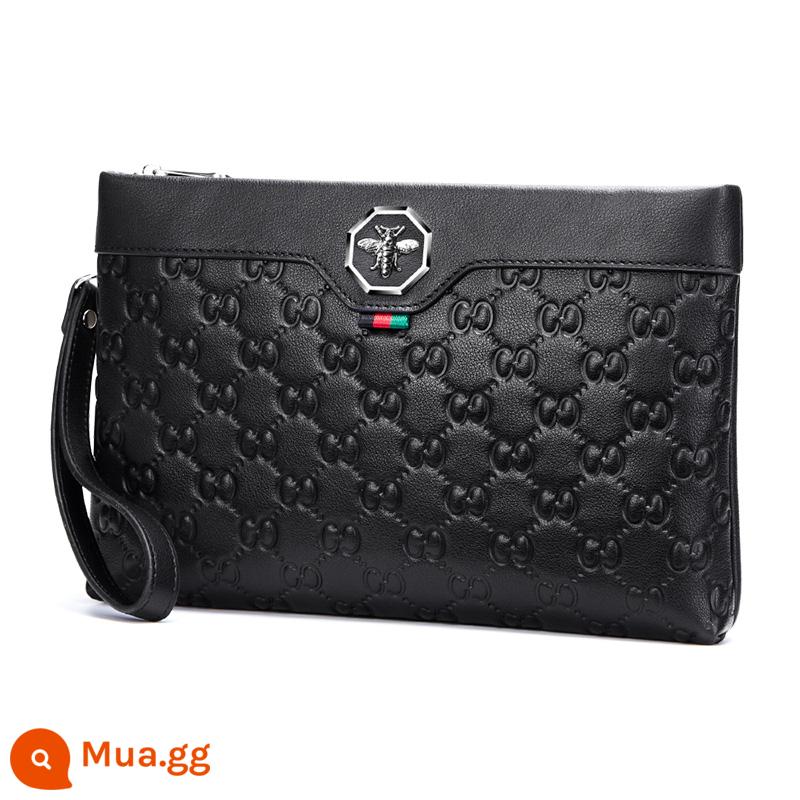 Túi Clutch Nam Cao Cấp Luxcharm Túi Da Nam Nhẹ Sang Trọng Túi Kẹp Nam Túi Phong Bì Túi Clutch - ly hợp màu đen