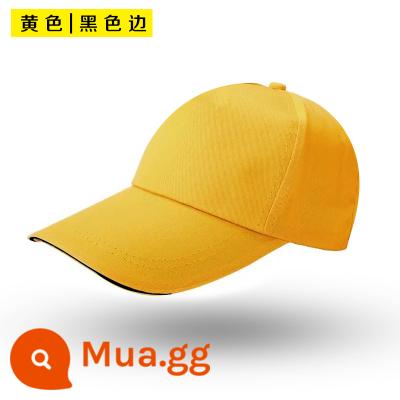 Mũ quảng cáo logo tùy chỉnh mũ tình nguyện đạt đỉnh mũ in du lịch mũ lưới mũ công sở mũ sinh viên nhóm mũ - Mẫu bông màu vàng