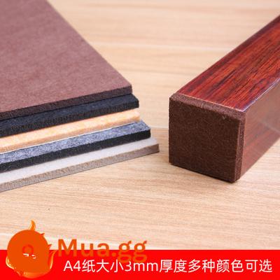 Bàn ghế dày bằng gỗ gụ sofa giường ghế đẩu im lặng chống mài mòn đồ nội thất miếng đệm chân bàn chống trượt miếng đệm chân ghế vỏ bảo vệ bằng gỗ nguyên khối - Giấy A4 dày 3mm 1 tờ