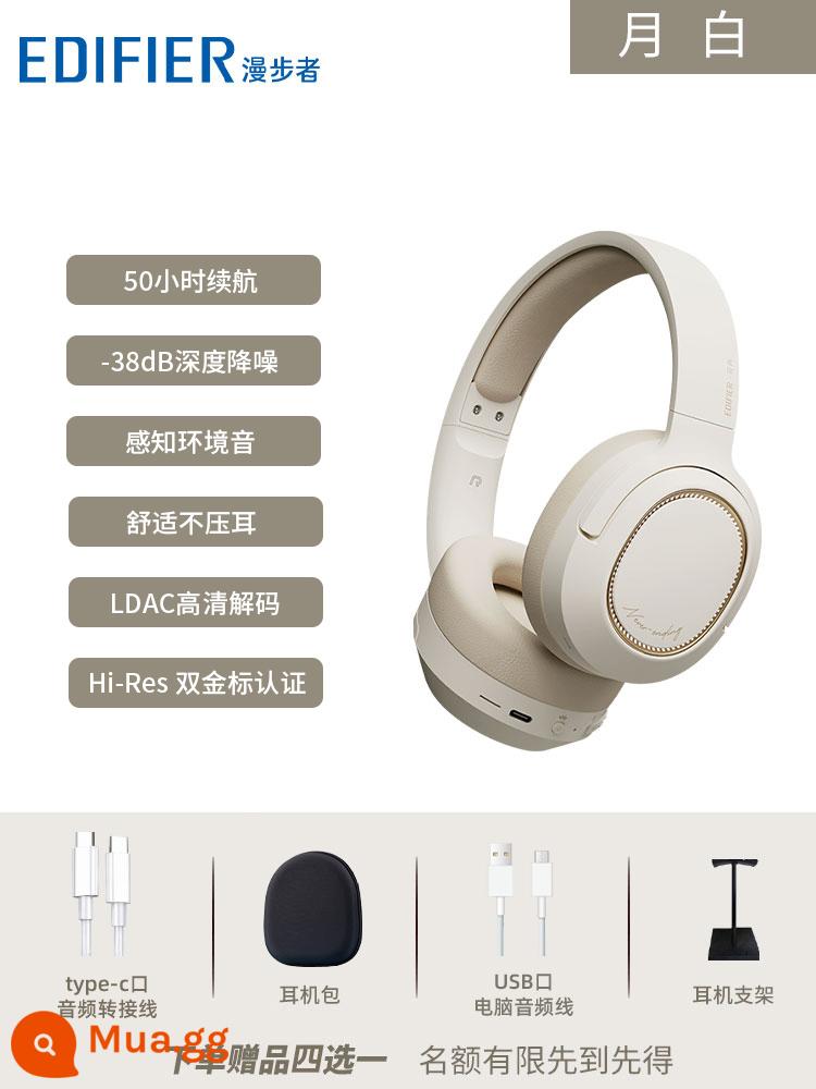 Tai nghe Bluetooth không dây Edifier Huazai FreePro chống ồn chủ động gắn trên đầu cho Huawei Xiaomi Apple - trăng trắng