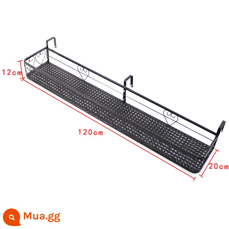 Kệ hoa kệ ban công chậu hoa giá treo lan can chậu hoa sắt mọng nước móc treo bậu cửa sổ lan can kệ hoa - Các góc bo tròn 120x20x12cm