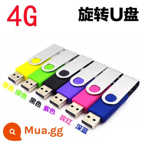 Đấu Thầu 4GB Ổ Đĩa U 8G Ổ Đĩa U 2G Xoay Kim Loại 1G Ổ Đĩa U Chống Thấm Nước 16G Triển Lãm Công Ty Quà Tặng Biểu Tượng Tùy Chỉnh - 4 (G) đĩa USB xoay