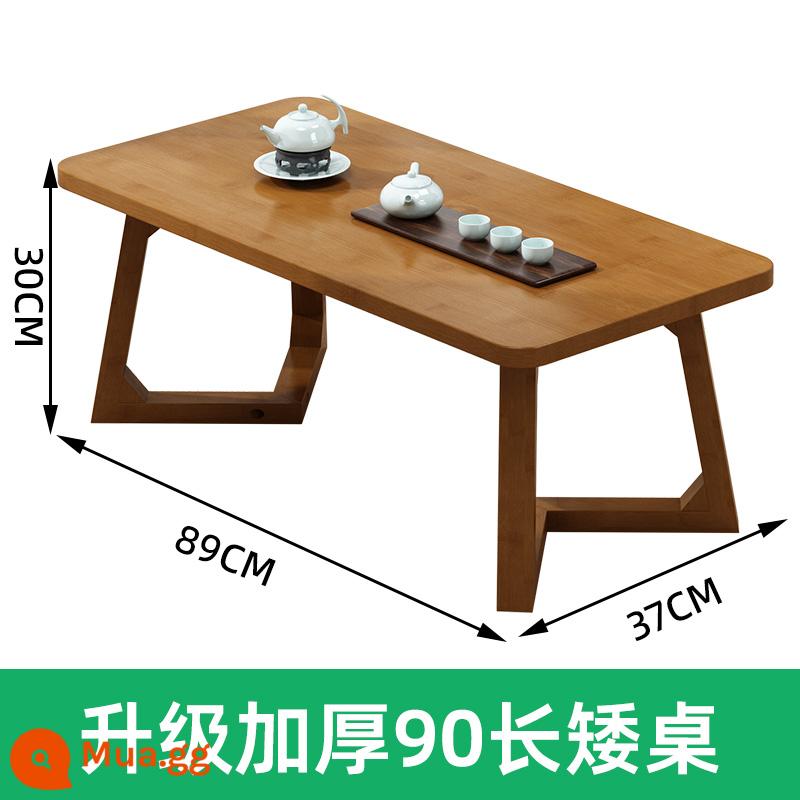 Cửa sổ lồi kiểu Nhật bàn cà phê nhỏ trải chiếu tatami đơn giản bệ cửa sổ ban công bàn trà bằng tre bàn thấp thảm và bàn ngồi trong phòng - Nâng cấp bàn thấp dài 90 dày