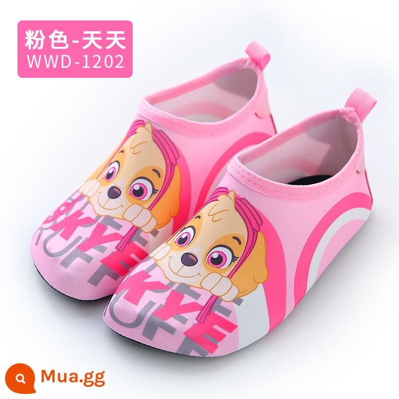 Wangwang Team Children Plus Velvet Floor SOCKS BOY BOY SOUND SHOD - wwd1202 Paw Team Hồng Mỗi Ngày