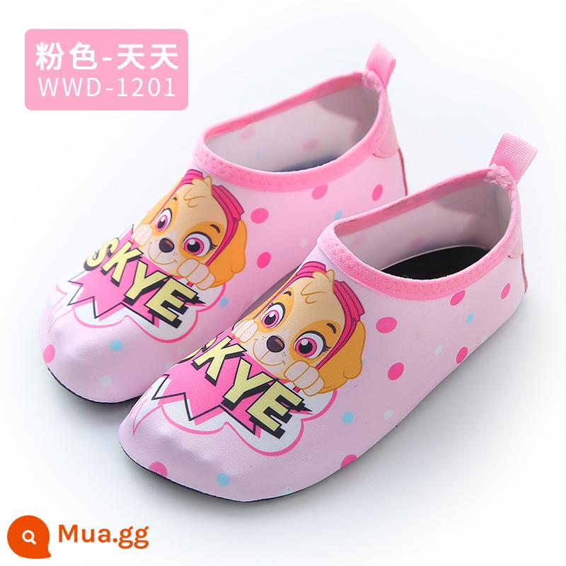 Wangwang Team Children Plus Velvet Floor SOCKS BOY BOY SOUND SHOD - wwd1201 Paw Team Hồng Mỗi Ngày