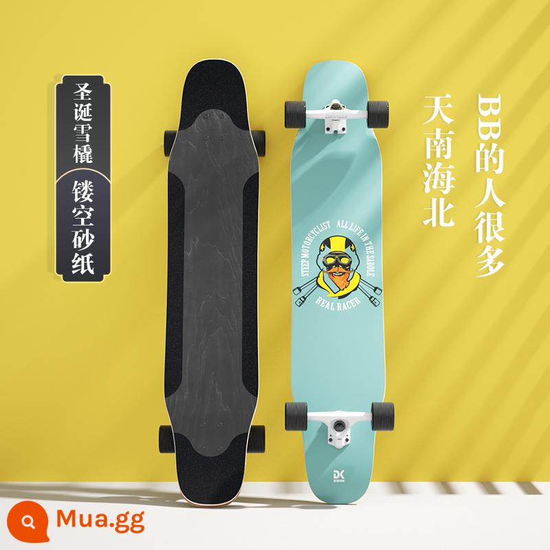 deckwar dài ván trượt cô gái người mới bắt đầu khiêu vũ ban đường bàn chải chàng trai đường phố người lớn chuyên nghiệp đôi cong vênh xe tay ga - Giấy nhám rỗng-Xe trượt tuyết Giáng sinh