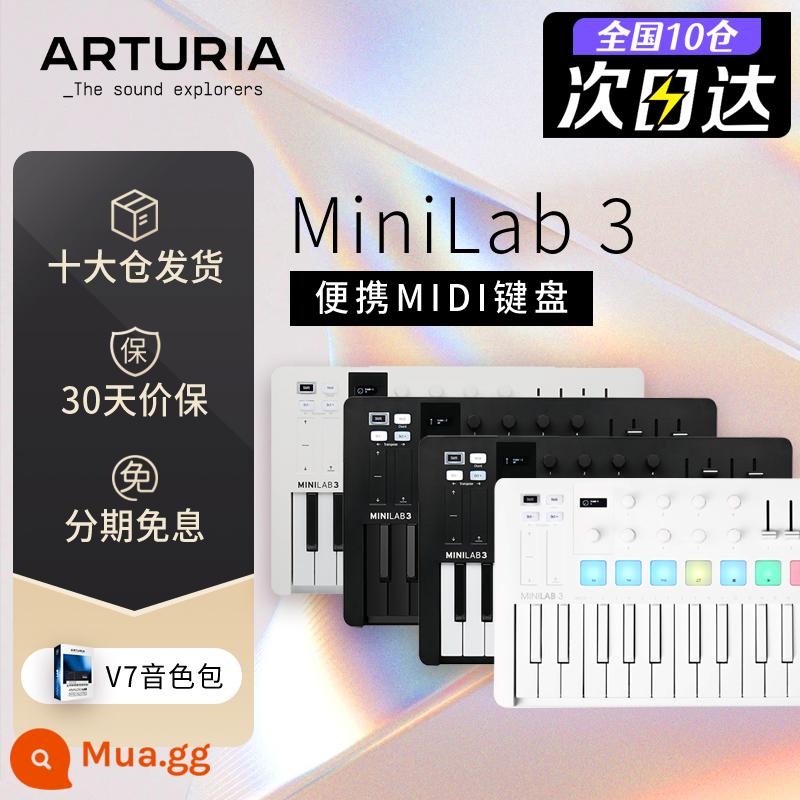 Arturia 25 phím MiniLab 3 bộ sắp xếp âm nhạc mới âm nhạc điện tử bộ điều khiển di động Bàn phím MIDI - Vận chuyển từ mười kho [MiniLab 3 mẫu mới thế hệ thứ ba, màu trắng tiêu chuẩn] + Gói tông màu V với hàng chục nghìn tông màu chính hãng