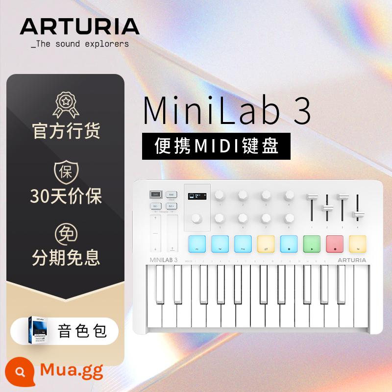 Arturia 25 phím MiniLab 3 bộ sắp xếp âm nhạc mới âm nhạc điện tử bộ điều khiển di động Bàn phím MIDI - Vận chuyển từ Quảng Châu [MiniLab 3 mẫu mới Snow Mountain White] + âm thanh chính hãng