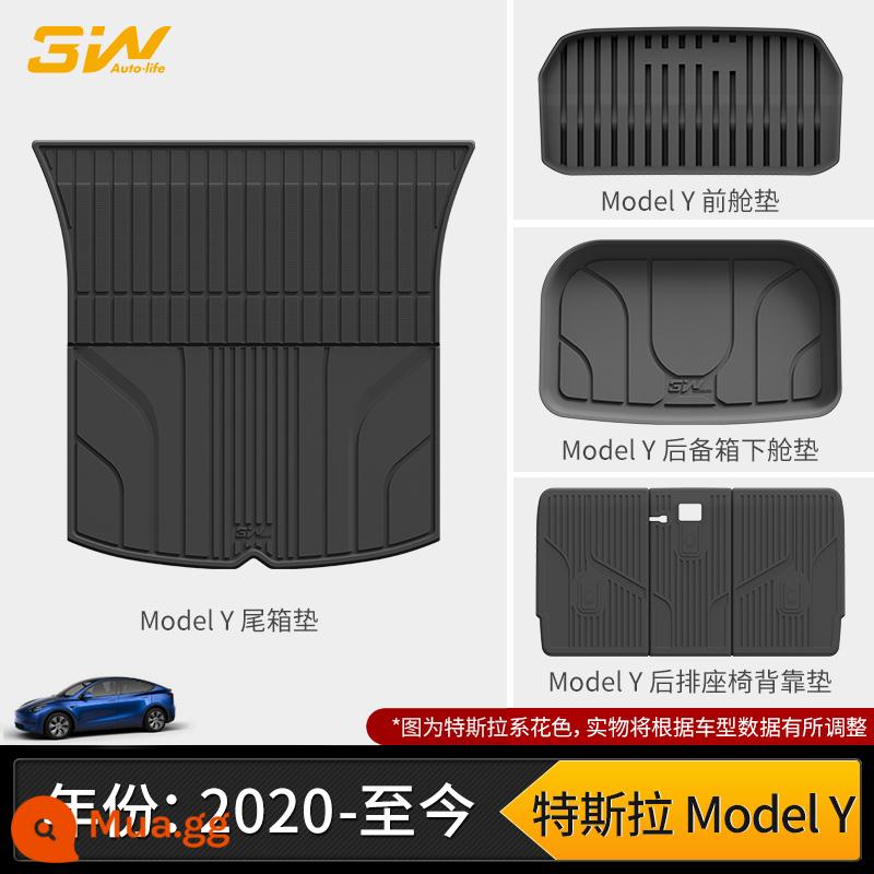 Thảm cốp xe TPE đầy đủ 3W phù hợp cho Tesla Model3 ModelY modelX S Edamame 3 thảm cốp xe - MẪU Y thảm cabin phía trước +thảm cabin phía sau +thảm cabin phía dưới phía sau +đệm lưng ghế sau (mẫu 20-24)