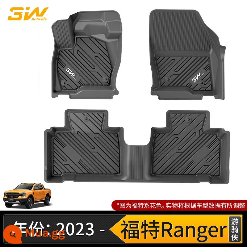 TPE đầy đủ 3W phù hợp cho xe bán tải Toyota Tundra Ford Raptor F150 Dodge mới Đệm chân cao su Ram mới - Thảm sàn Ford Ranger full TPE (mẫu 2023)