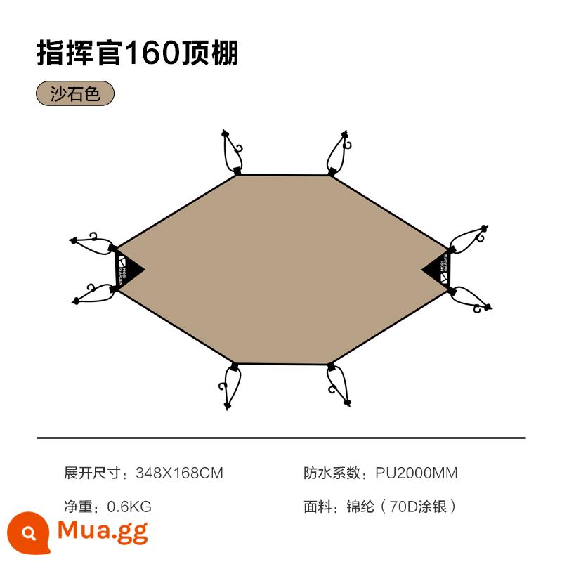 Mu Gao di Chỉ huy Ball -Shaped Lều ngoài trời Cắm trại không gian lớn Bốn mùa dày -Trại chống mưa Tàu - Trần Commander 160 màu sa thạch