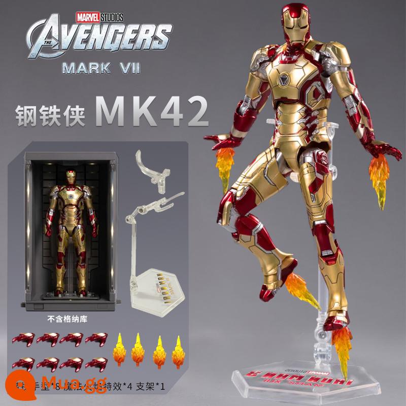 Marvel Người Nhện Đồ Chơi Mô Hình Di Động Búp Bê Bé Trai Chính Hãng Búp Bê Trung Chuyển Động Người Sắt Mô Hình Búp Bê - [Iron Man MK42] Phiên bản hộp quà siêu di động