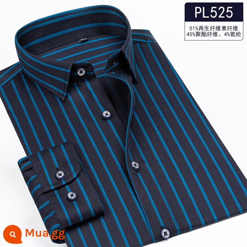 Ralph Lauren Polo Áo sơ mi mùa xuân, mùa thu, áo khoác cotton dài tay nam, áo khoác Oxford kiểu dáng doanh nhân, áo sơ mi sọc cotton không sắt - PL525