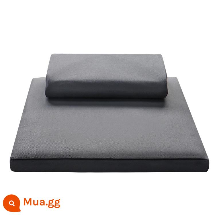 Thảm thiền chánh niệm cao cấp lụa dừa đệm thiền ngồi thiền đệm thiền đệm futon dày nhà đệm thiền - Nếp gấp màu xám