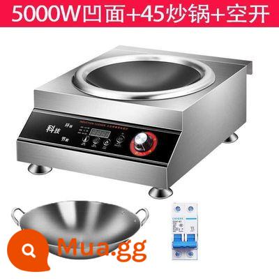 Bếp điện từ lõm 3500W gia dụng chính hãng và chảo rán công suất cao 5000W thương mại đa chức năng tất cả trong một - Bề mặt lõm 5000W + 45 chảo [mở miễn phí]