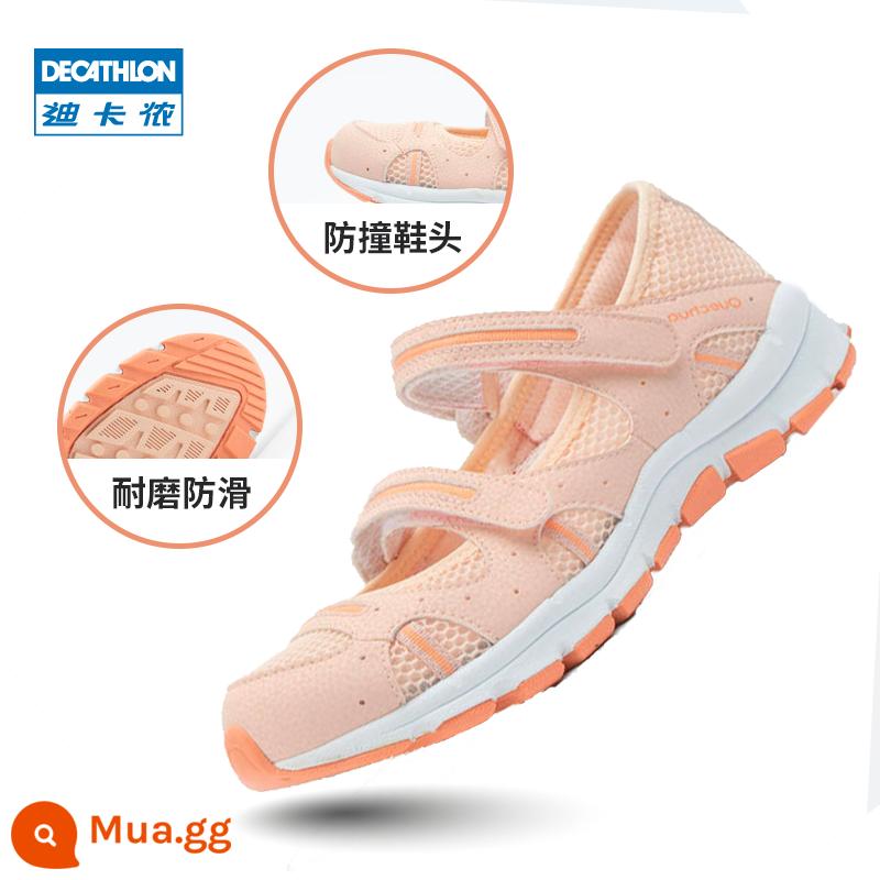 Decathlon flagship store chính thức xăng đan nữ chú hề giày nữ chống trượt có lỗ giày thể thao nữ giày đi biển ODS - San hô màu hồng