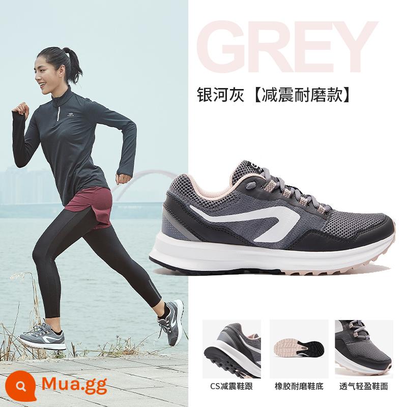 Giày thể thao Decathlon giày chạy bộ nữ giày thể dục nhịp điệu nhẹ mùa đông cho nữ giày chạy bộ hấp thụ sốc giày nữ học sinh WSKS - Màu xám Galaxy mới