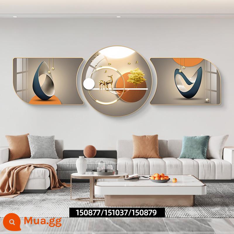 Fu word phòng khách sơn trang trí ánh sáng sofa sang trọng nền tường treo bức tranh bộ ba kết hợp bức tranh tường bức tranh phong cảnh khí quyển vẽ tranh tường - 150877/151037/150879 kèn khung vàng