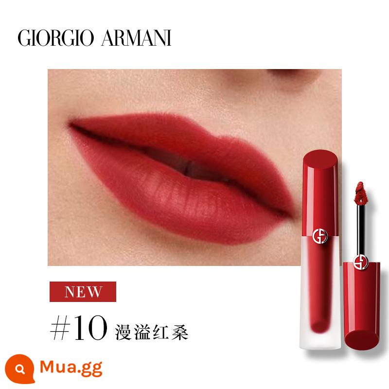 [Mua trước] Son nước dạng ống màu đỏ mới của Armani son nước nhẹ dưỡng ẩm béo nước Ding 04 bán lên men bưởi đỏ - [Sắc Màu Sao] #10 Dâu Đỏ Tràn Ngập