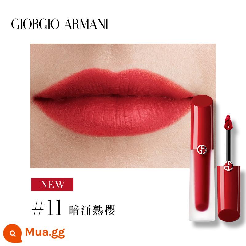 [Mua trước] Son nước dạng ống màu đỏ mới của Armani son nước nhẹ dưỡng ẩm béo nước Ding 04 bán lên men bưởi đỏ - #11 Dòng nước hoa anh đào chín