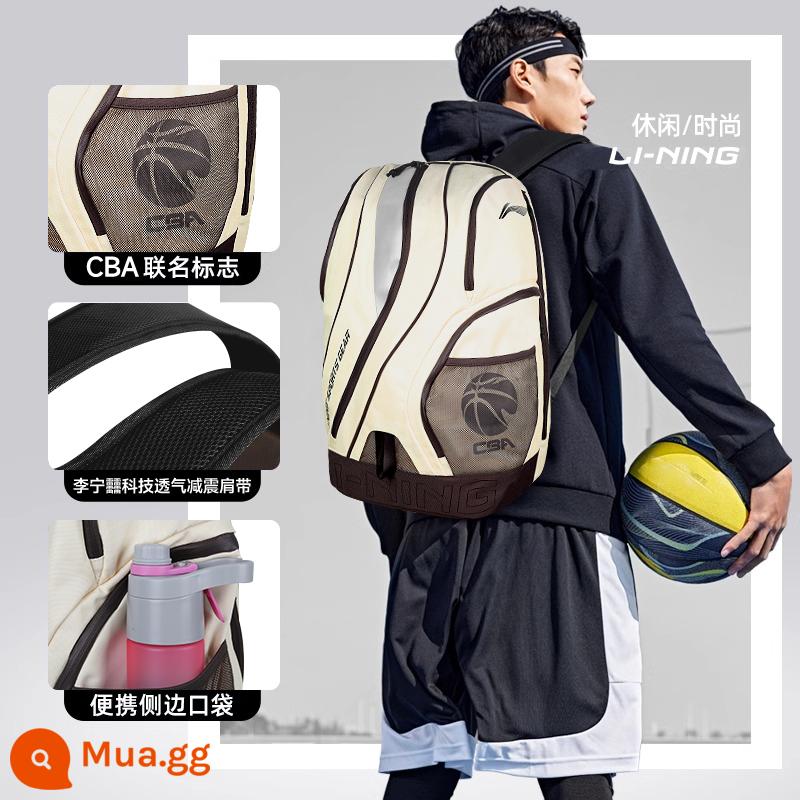 Balo bóng rổ Li Ning CBA All-Star Phiên bản được tài trợ dành cho nam Dung tích lớn Cặp sinh viên đại học Leo núi Thể thao ngoài trời Đi học - Trình phát trò chơi tương tự dành cho người chơi CBA ABST265-1 395*220*560mm