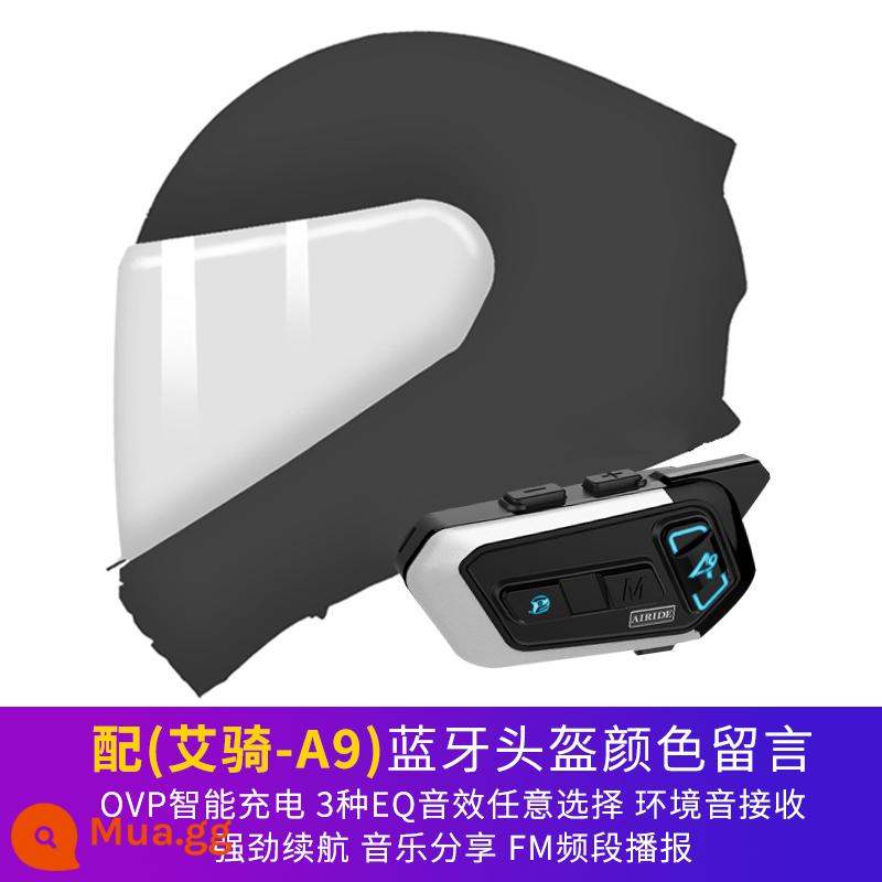 RYMIC xe máy an toàn mũ bảo hiểm nam và nữ xe máy mũ bảo hiểm đầy đủ ống kính chống sương mù cưỡi mát chứng nhận 3C tiêu chuẩn quốc gia - Mũ bảo hiểm 977 + Aiqi A9 (nhận xét về mũ bảo hiểm)