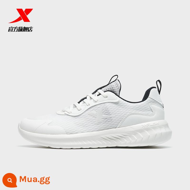 Giày thể thao Tibu nam 2022 Trang web chính thức của mùa đông Men Mesh Net Avertable Runding Shoes Light Shock Giày chạy giày nam - buồm trắng