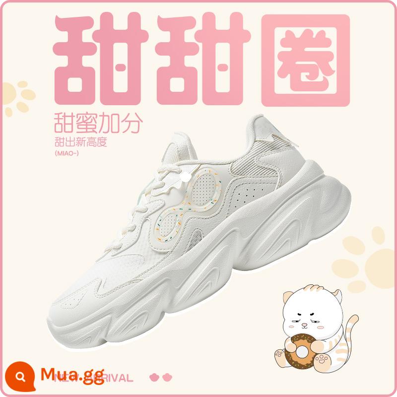 Xtep Claw Shoes 2.0 |Daddy Shoes Giày Thể Thao Nữ Đế Dày Giày Thường Lưới Thoáng Khí Giày Nữ Mùa Hè - Bánh rán (Cánh buồm trắng)