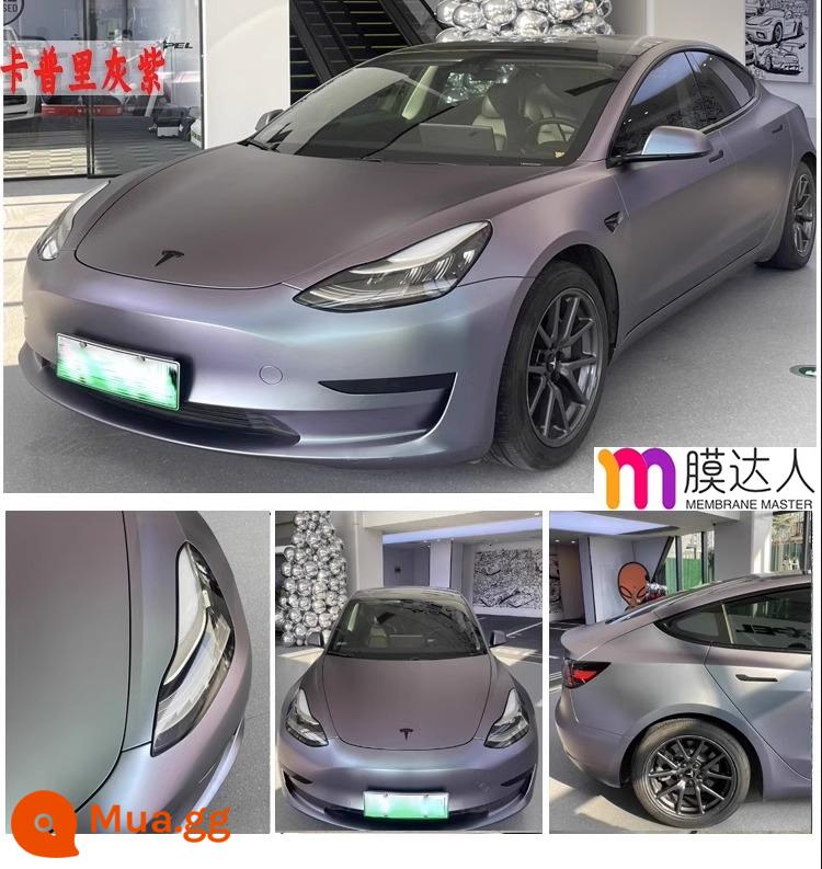 Phim đổi màu xe thú cưng toàn bộ thân xe toàn bộ phim phim tpu vỏ xe Tesla mờ chiến binh đen sáng GT bạc - Capri Xám Tím [Dán toàn quốc, bảo hành 5 năm, nguyên liệu nhập khẩu]