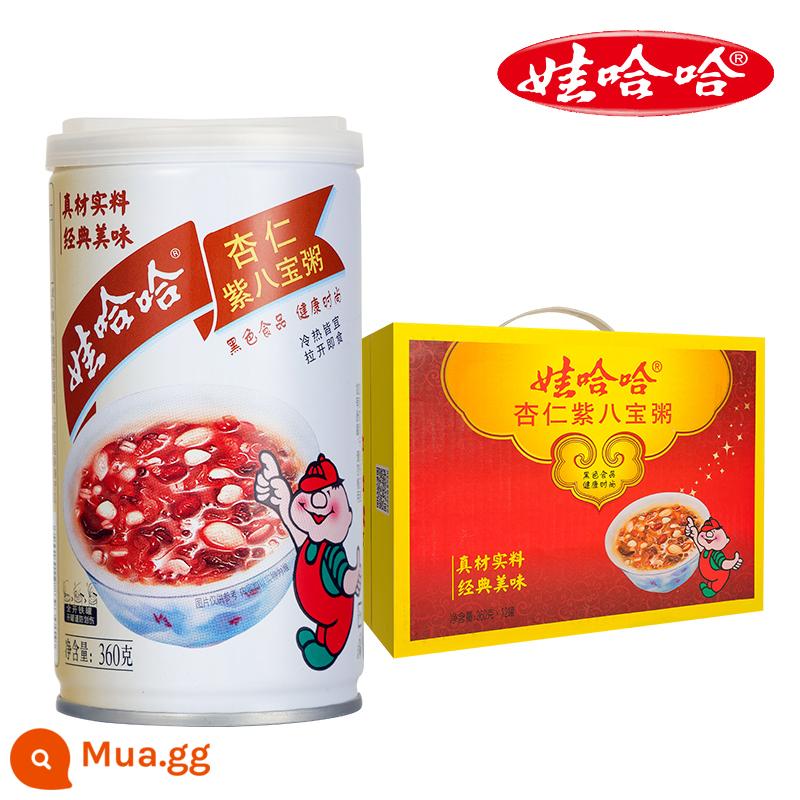 [Wahaha Official] Xylitol Red Dates Millet Lily Lotus Seeds 360g*12 Lon Full Box Cháo Ăn Sáng Eight Treasure - Cháo hạnh nhân tím bát bảo 360g*12 lon nguyên hộp