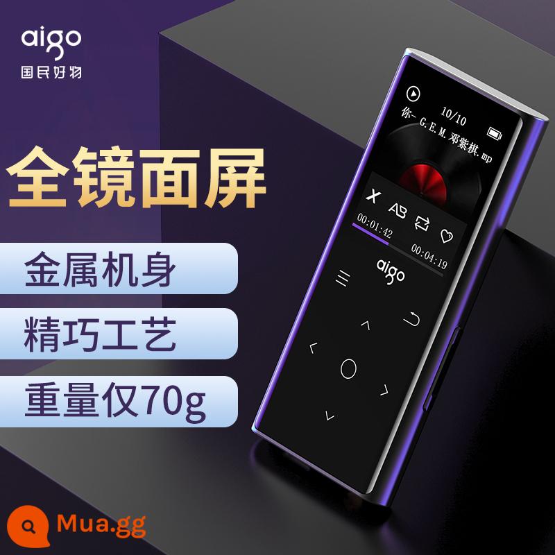 Máy nghe nhạc mp3 yêu nước bluetooth mp4 Tiếng Anh Walkman sinh viên HD nút cảm ứng phát hành bên ngoài mp5 - đen