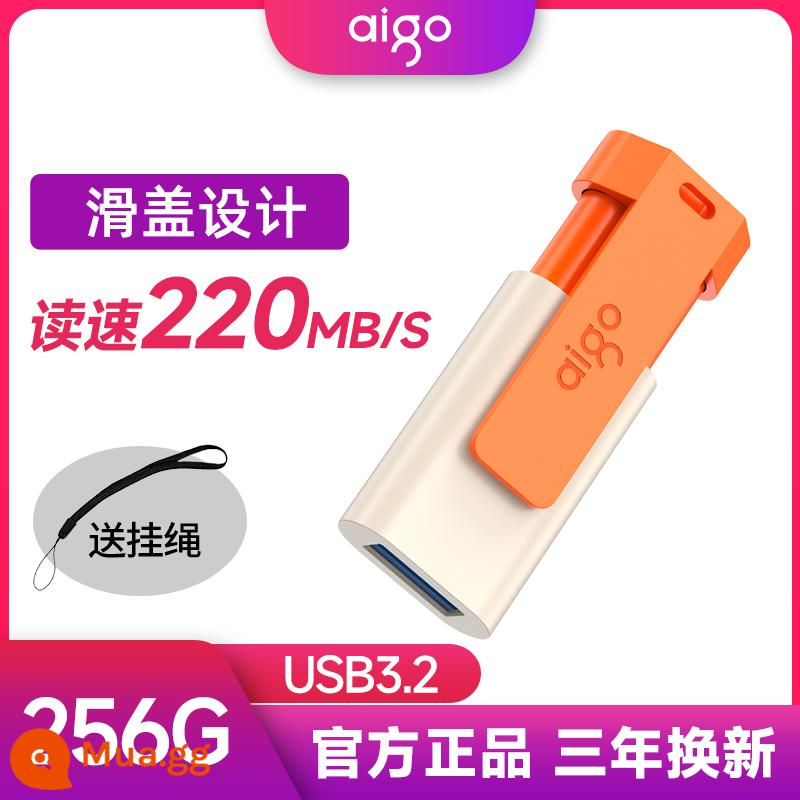 Nhà Yêu Nước Flagship Store Đĩa U 64G Tốc Độ Cao 3.1 Kim Loại Ô Tô Ổ Đĩa U Máy Tính USB Bút 128G tùy Chỉnh Chính Thức Xác Thực - Ổ USB flash tốc độ cao U332-256GB màu cam