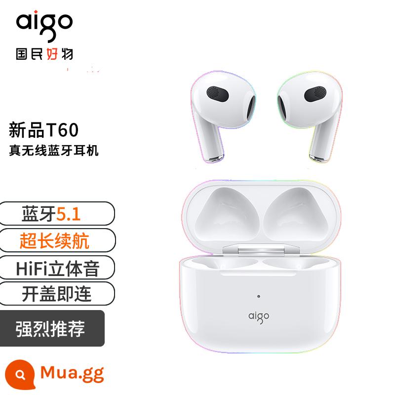 Tai nghe Bluetooth Patriot TWS Trò chơi không dây thực sự Giảm tiếng ồn cho bé trai và bé gái Thích hợp cho Huawei Xiaomi - T60 màu trắng