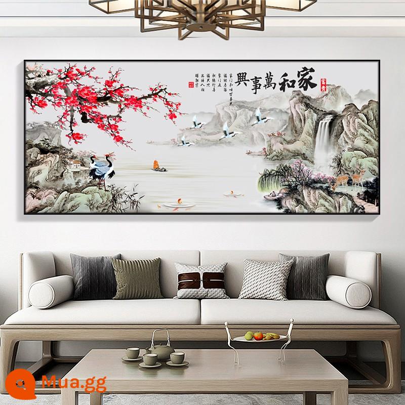 Jiahe Wanshixing Phòng khách Tranh treo Hội trường trung tâm Nền ghế sofa Tranh treo tường Thư pháp và Hội họa Phong cách Trung Quốc mới Khí quyển Tranh trang trí cảnh quan - CT-6602[Jiahe]