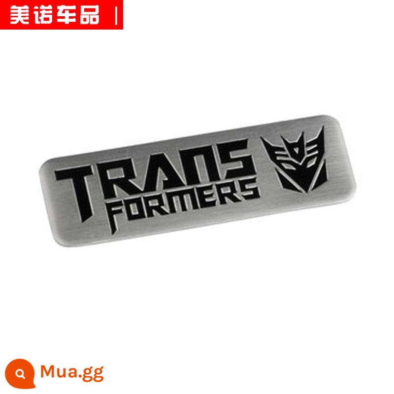 Transformers Dán Xe Hơi Autobot Decepticon Miếng Dán Phản Quang Cá Tính Trang Trí Xe Ô Tô Chống Trầy Xước Bao Miếng Dán - Nhãn dán nhôm★Transformers-nhân vật phản diện hình chữ nhật