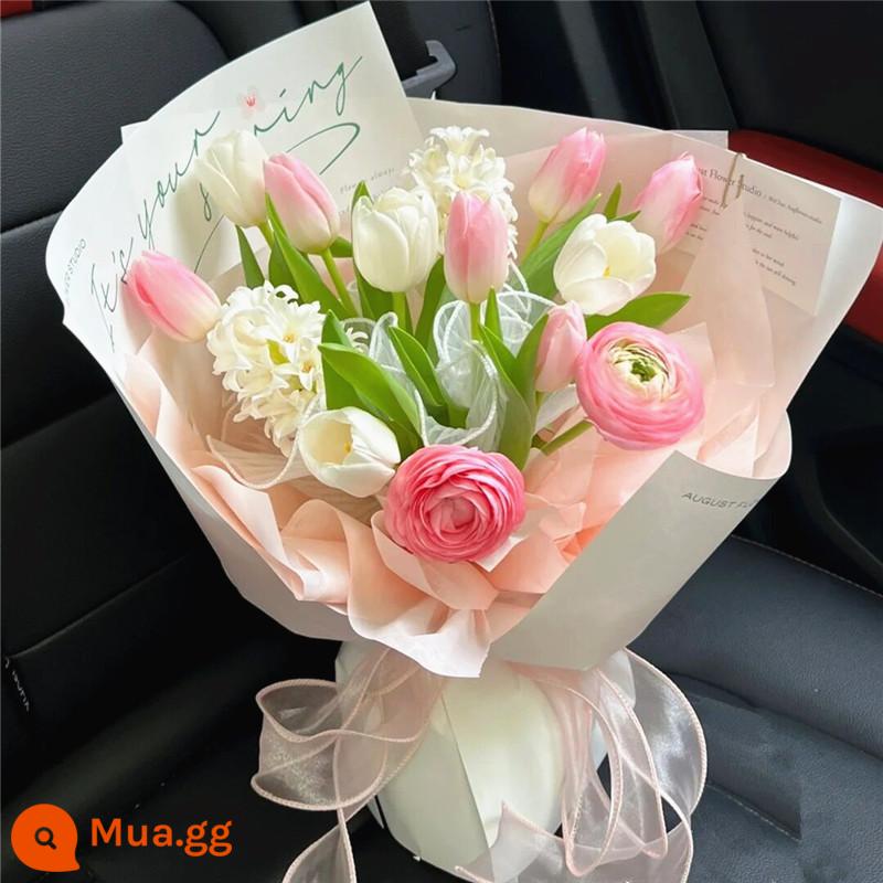 Bó hoa Tulip, hoa hồng, điện hoa hỏa tốc, giao nội thành, sinh nhật bạn thân, Bắc Kinh, Thượng Hải, Quảng Châu, Hàng Châu - [Mùa xuân] 10 hoa Tulip Mix and Match