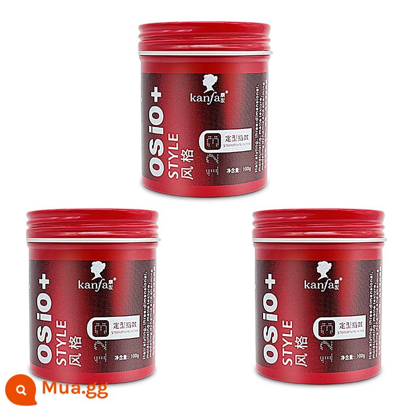 Kangfa Matte Hair Mud Sáp tạo kiểu tóc lâu dài dưỡng ẩm cho tóc có lông tơ tự nhiên và thơm xịt tạo kiểu tóc OSIO - 3 chai bùn tóc