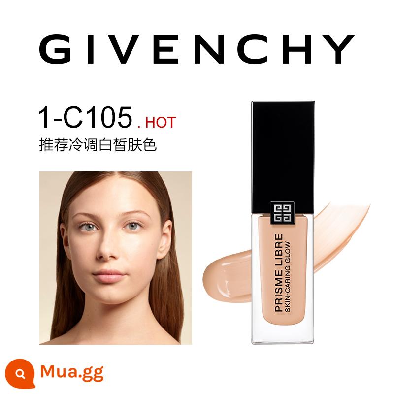 [Quà tặng năm mới trực tiếp] Kem nền dạng lỏng GIVENCHYGIVENCHY Soft Light Liquid dành cho da khô Vị cứu tinh dưỡng ẩm và nhẹ nhàng - 1-C105 được khuyên dùng cho làn da trắng sáng tông lạnh.