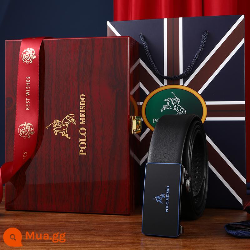 Anh Quốc Ralph Lauren Polo Chính Thức Hàng Đầu Store Thắt Lưng Nam Da Thật Tự Động Bên Trong Khóa Thắt Lưng Nam Thanh Niên Kinh Doanh Dây Triều - [SF Express miễn phí vận chuyển] Khóa bên trong PL600465 [với hộp quà tặng bằng gỗ nguyên khối]