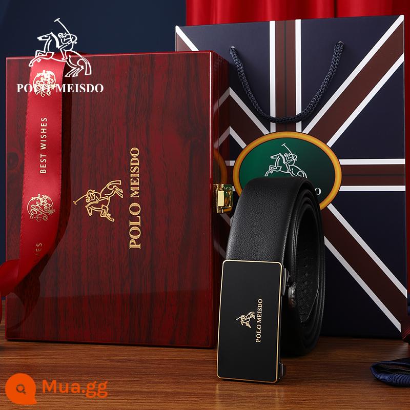 Anh Quốc Ralph Lauren Polo Chính Thức Hàng Đầu Store Thắt Lưng Nam Da Thật Tự Động Bên Trong Khóa Thắt Lưng Nam Thanh Niên Kinh Doanh Dây Triều - [SF miễn phí vận chuyển] PL600467 khóa bên trong [với hộp quà tặng bằng gỗ nguyên khối]