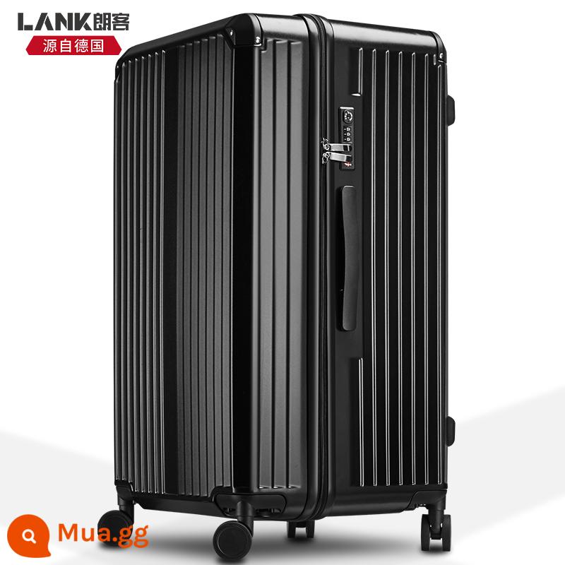 Vali Langke dung tích lớn 30 inch bánh xe đa năng vali du lịch nước ngoài 28 xe đẩy vali 32 nam nữ sinh viên đại học vali - Màu đen mát (mẫu dây kéo chống cháy nổ mới)