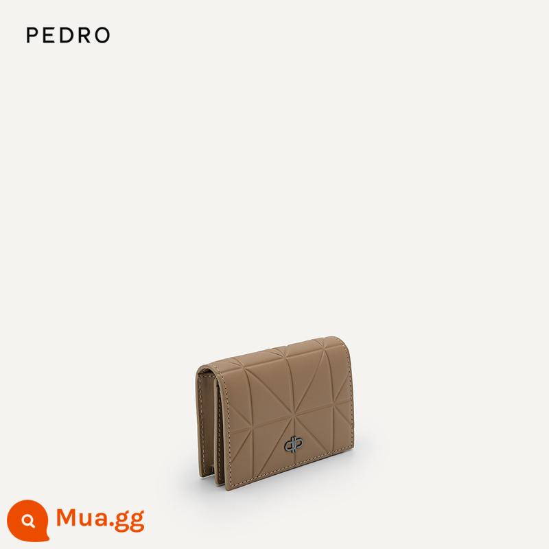 Da bò PEDRO Ví đựng tiền biểu tượng mùa đông 22 mới ví nam túi đựng thẻ mini đơn giản PM4-26500022 - Màu nâu sẫm PM4-26500022-2