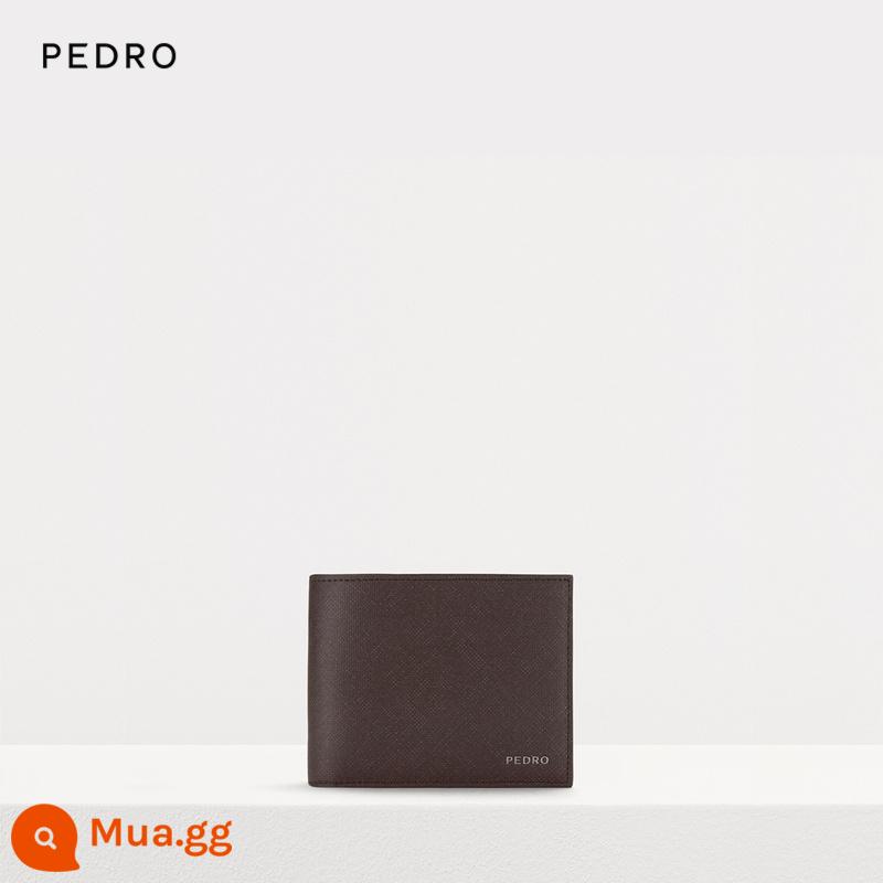 Ví PEDRO da bê nam nhiều thẻ ghế kẹp ngắn món quà sinh nhật cho mẹ PM4-16500035 - Nâu sâm