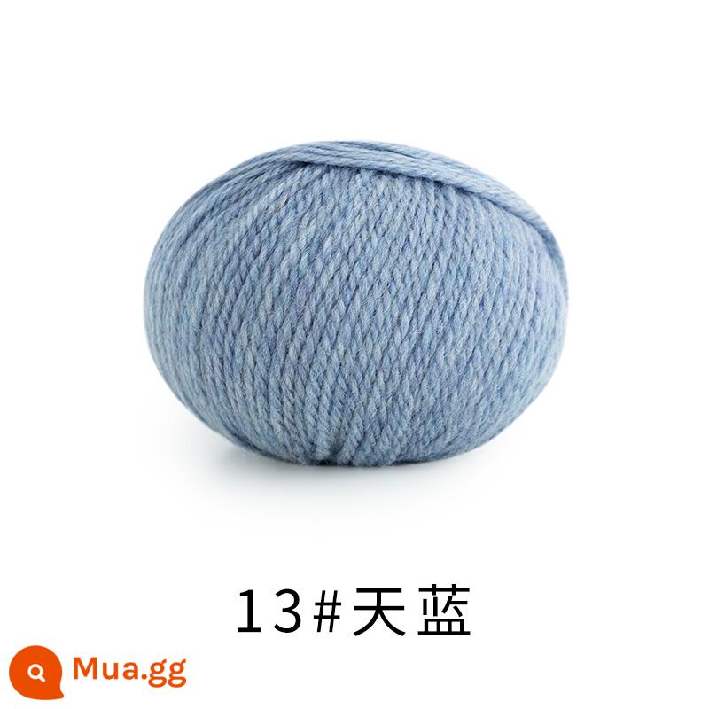 Chị Susu nhà Morandi 8 # Sợi len merino Úc handmade DIY dệt kim khăn mũ len bóng - 13 # xanh da trời