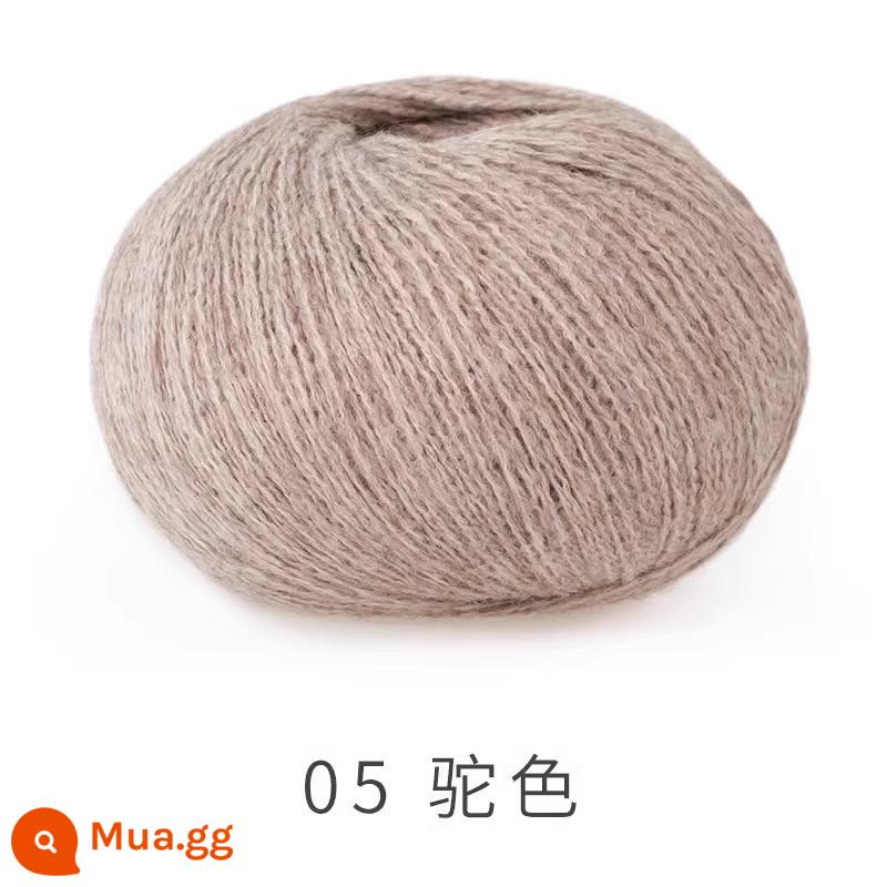 Em gái của Susu lạc đà mặt handmade tự làm áo len dệt kim sợi len móc khăn gói chất liệu búp bê len bóng - 05 # lạc đà