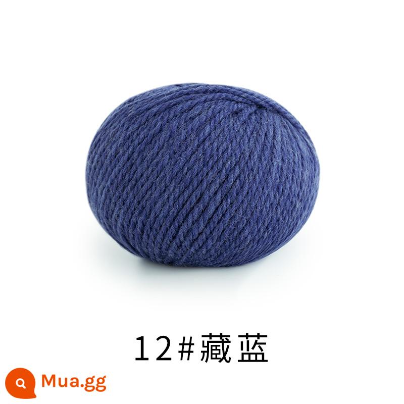 Chị Susu nhà Morandi 8 # Sợi len merino Úc handmade DIY dệt kim khăn mũ len bóng - 12# màu xanh nước biển